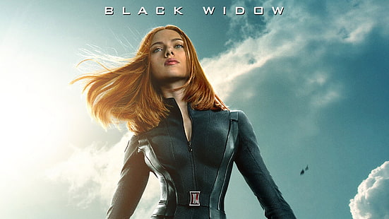 Marvel Avengers Black Widow illustration, Black Widow, Scarlett Johansson, Captain America: The Winter Soldier, Fondo de pantalla HD HD wallpaper