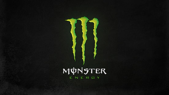 Лого на Monster Energy, зелено, лого, чудовище, фон, енергия, чудовищна енергия, HD тапет HD wallpaper