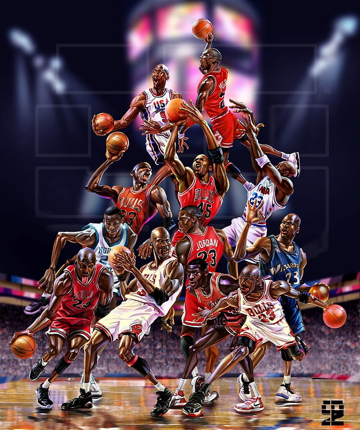 Баскетбольная серия NBA Майкл Джордан Чикаго Буллс 1280x1529 Спорт Баскетбол HD Art, NBA, баскетбол, HD обои, телефон обои