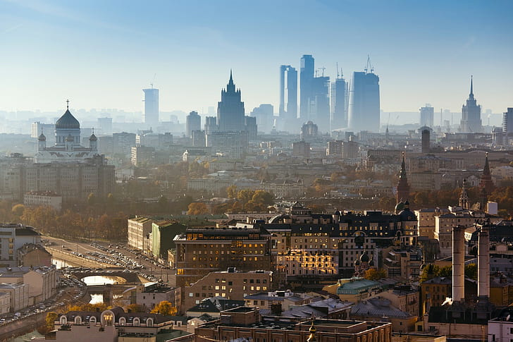 paisaje, ciudad, Moscú, Fondo de pantalla HD