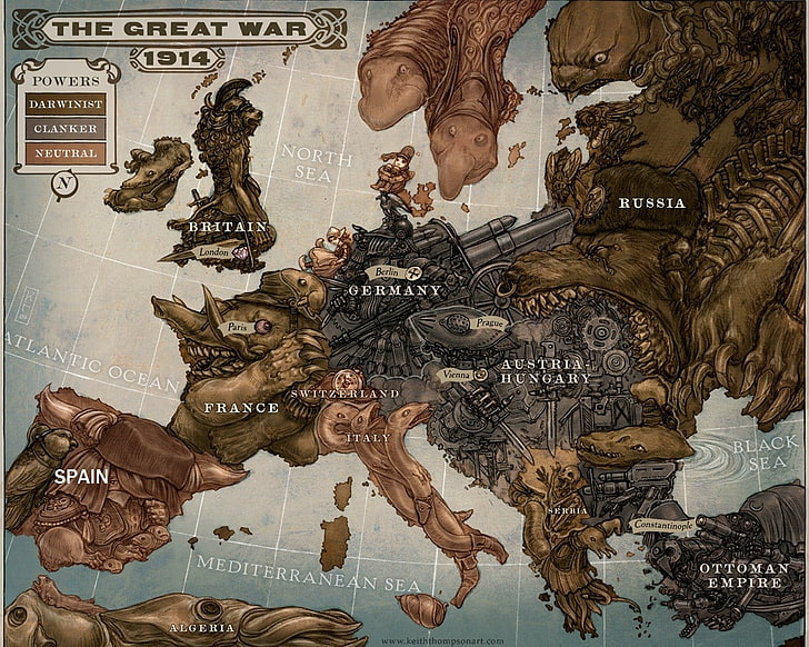 Карта Великой войны 1914 года, карта, война, Европа, HD обои