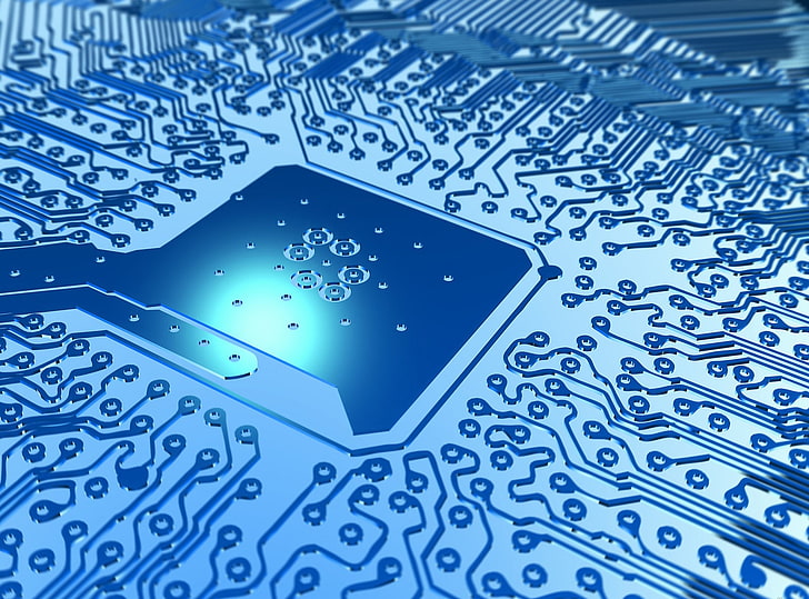 Super Chip, circuit board, Computers, Others, blue, computer, chip, HD  wallpaper | Wallpaperbetter