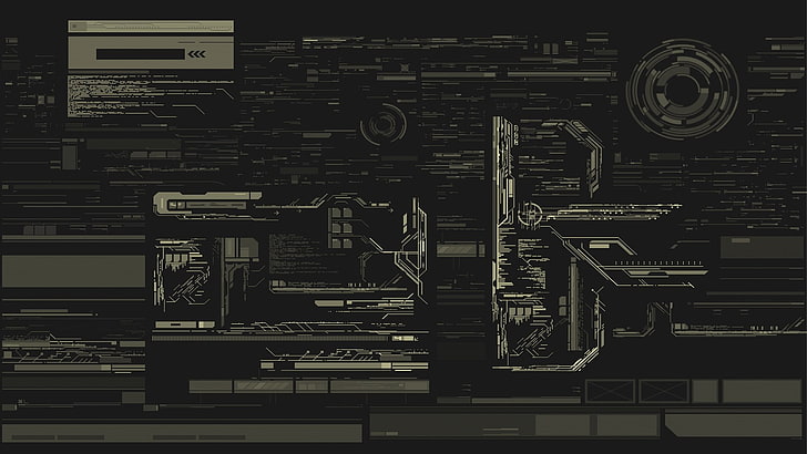 graue und schwarze Grafik, Computer, Technologie, HD-Hintergrundbild