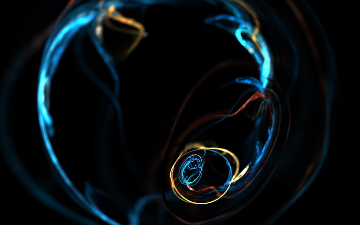 blaue Wellenzusammenfassung, Zusammenfassung, Fractal, Feuer, digitale Kunst, Grafik, HD-Hintergrundbild
