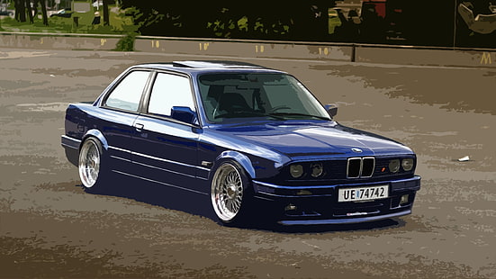 blå BMW coupe, bil, blå bilar, BMW M3, HD tapet HD wallpaper