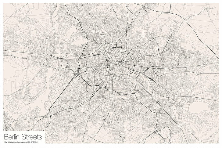 ベルリンの地図、 HDデスクトップの壁紙