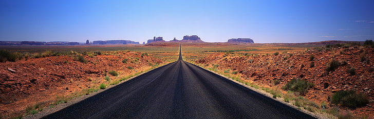paysage, Monument Valley, route, désert, Fond d'écran HD