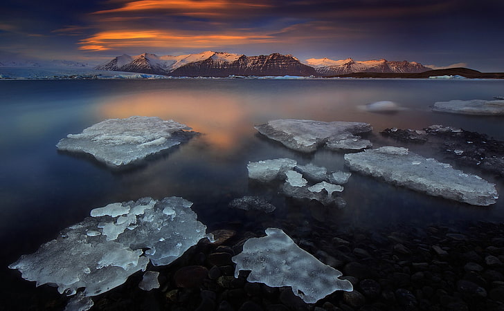المناظر الطبيعية والشتاء والجليد والطبيعة، خلفية HD