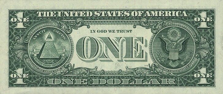 1 US-Dollar-Banknote, Grüns, Makro, Leben, Augen, Grün, Geld, Dollar, Pyramide, Adler, USA, Ideen, Nahaufnahme, Währung, das Geld, Finanzen, Prozess, Motivation, Auge, Geschäft, Maurer, Geld,Freimaurer, HD-Hintergrundbild