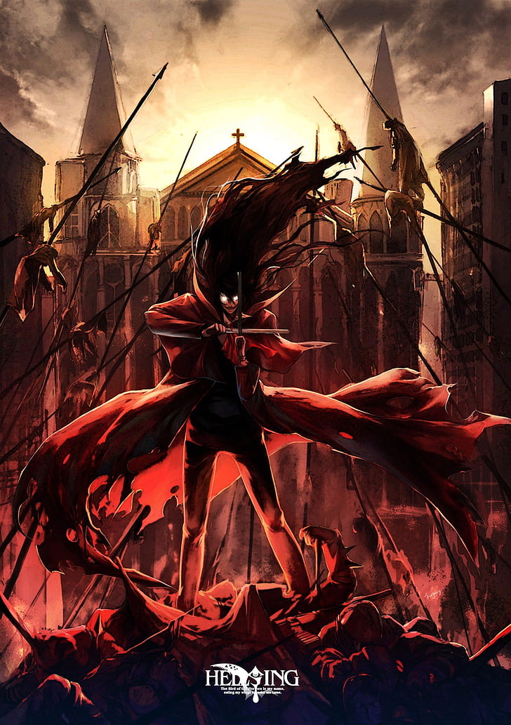 Anime, Hellsing, Alucard, HD-Hintergrundbild, Handy-Hintergrundbild