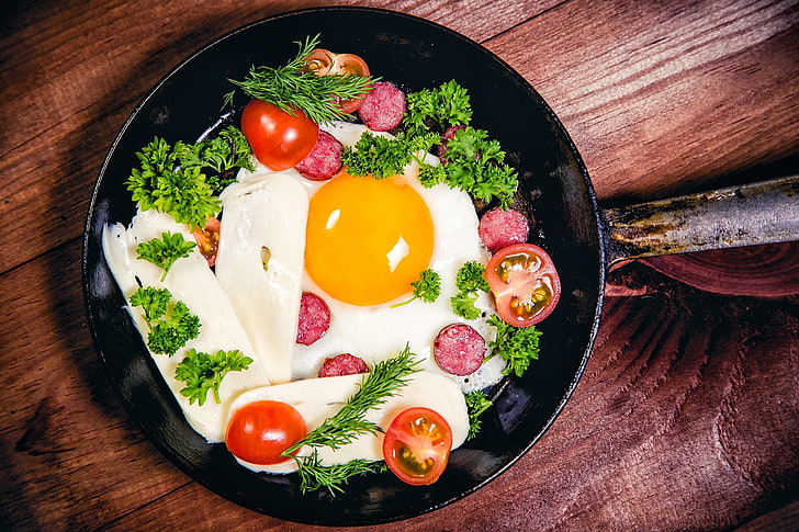 makanan, sayuran, telur, keju, Wallpaper HD