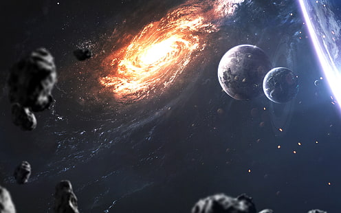 kosmische Explosion, digitale Kunst, Raumkunst, Vadim Sadovski, HD-Hintergrundbild HD wallpaper