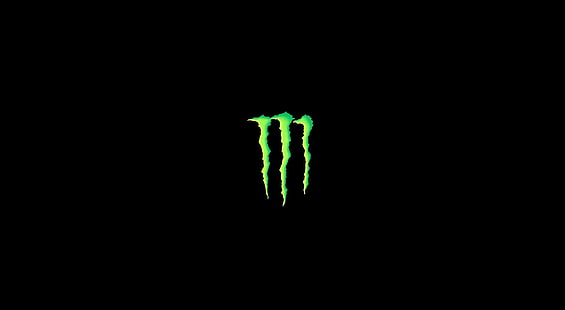 Monster Energy, лого на Monster Energy Drink, Aero, черно, HD тапет HD wallpaper