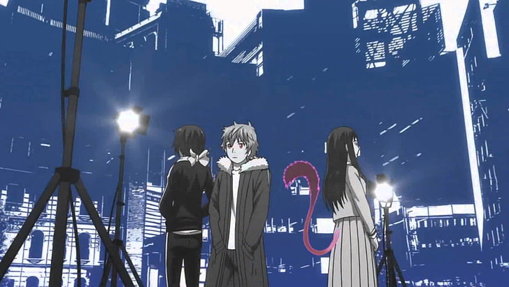 Ilustración de tres personajes de anime, Anime, Noragami, Hiyori Iki, Yato (Noragami), Yukine (Noragami), Fondo de pantalla HD