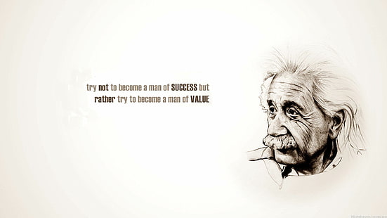 цитаты Альберта Эйнштейна, цитаты из жизни, успех, HD обои HD wallpaper