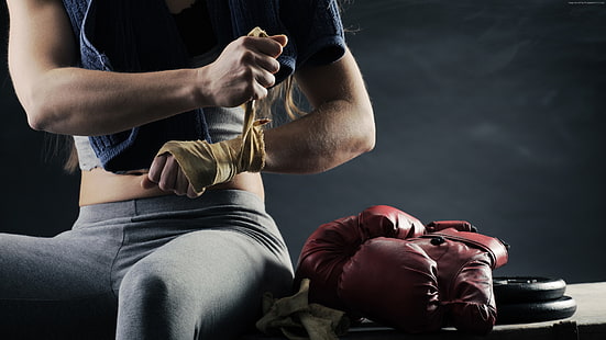 boxing, 4K, Boxing gloves, HD wallpaper HD wallpaper