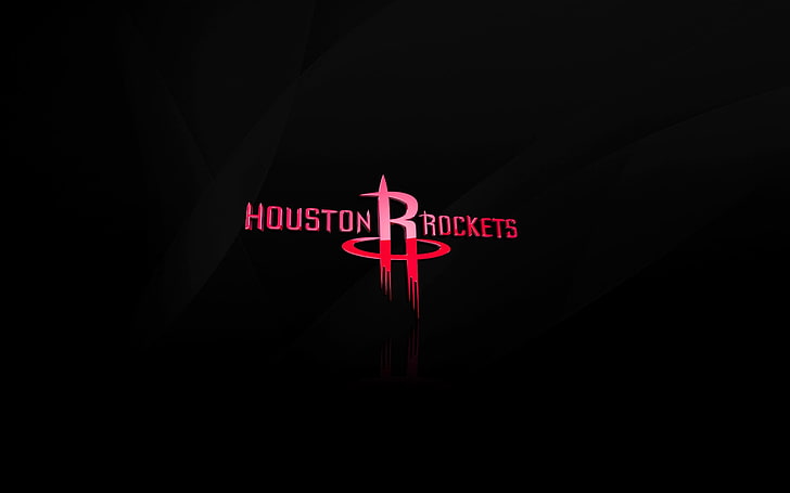 ヒューストンロケットのロゴ、黒、バスケットボール、背景、ロゴ、ミサイル、NBA、ヒューストンロケッツ、ヒューストン、 HDデスクトップの壁紙