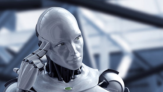 robot umano, robot, mano, testa, alta tecnologia, Sfondo HD HD wallpaper