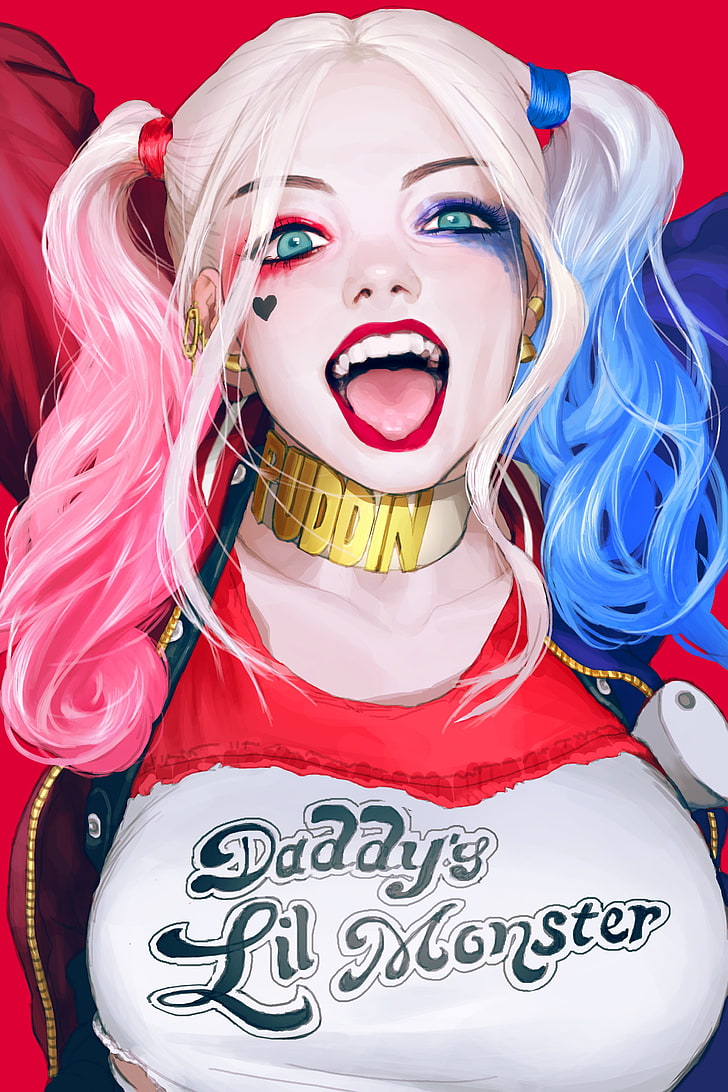 Harley Quinn tapet, Harley Quinn illustration, Harley Quinn, Suicide Squad, Batman, HD tapet, telefon tapet