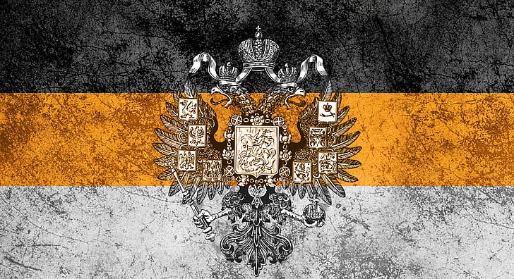 bendera, Rusia, kekaisaran Rusia, grunge, Wallpaper HD