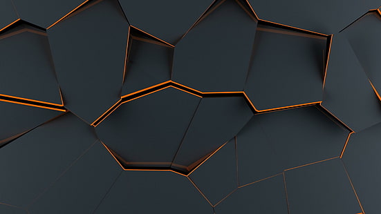 poligon, desain bahan, abstrak, 3d, seni digital, karya seni, seni, Wallpaper HD HD wallpaper