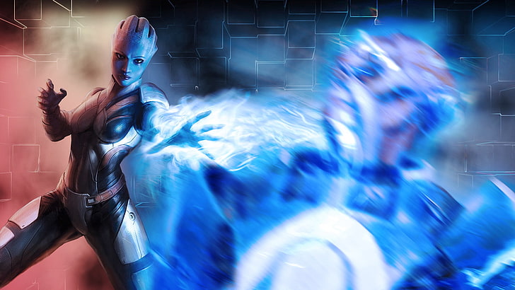 Mass Effect, Asari, Liara T'Soni, videospel, HD tapet