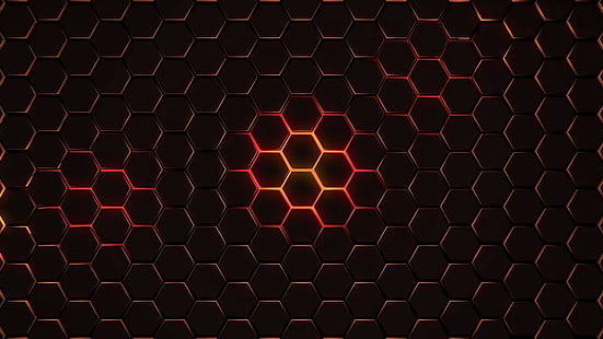 honeycomb, hexagon, network, net, abstraction, abstract art, HD wallpaper HD wallpaper