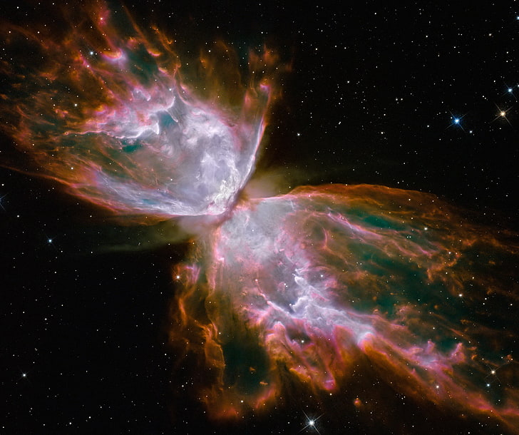 galaxillustration, nebulosa, fjäril, NGC 6302, HD tapet