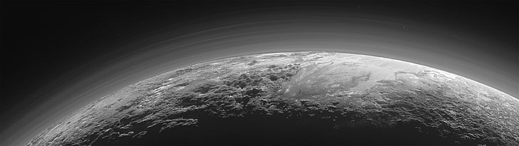 planète grise, NASA, Pluton, espace, Nouveaux Horizons, planète, Fond d'écran HD