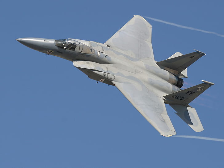самолет, f-15 Eagle, f-15C, реактивен изтребител, военен, бойна машина, HD тапет