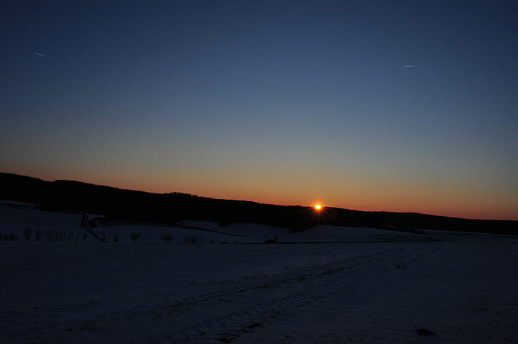 Sonnenuntergang, Dunkelheit, Himmel, HD-Hintergrundbild