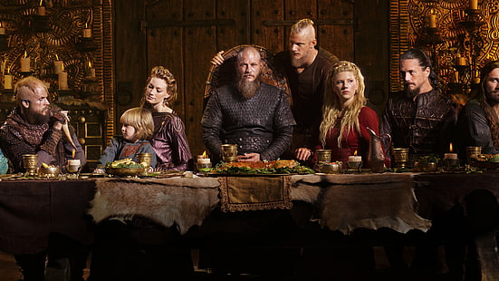 Vikings, 4 saisons, Travis Fimmel, Katheryn Winnick, Meilleure série télévisée de 2016, Fond d'écran HD HD wallpaper