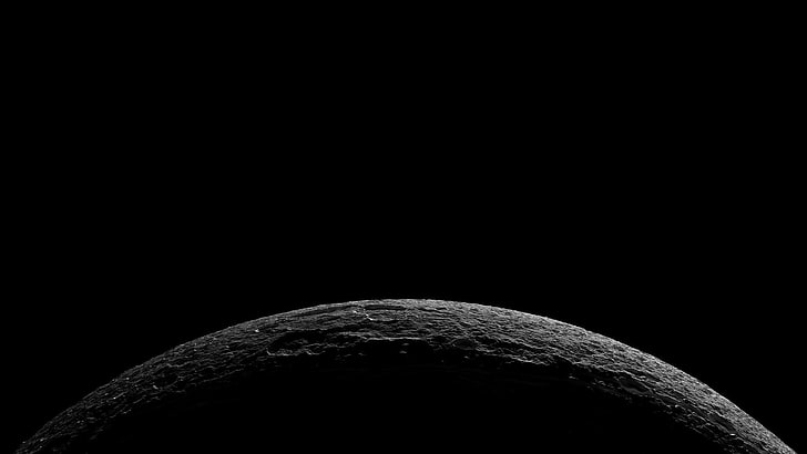 ศิลปะอวกาศพื้นหลังเรียบง่ายดวงจันทร์อวกาศพื้นหลังสีดำงานศิลปะความเรียบง่าย, วอลล์เปเปอร์ HD