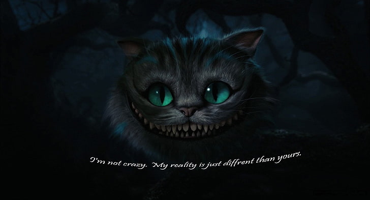Film, Alice in Wonderland (2010), Cheshire Cat (Alice in Wonderland), Wallpaper HD