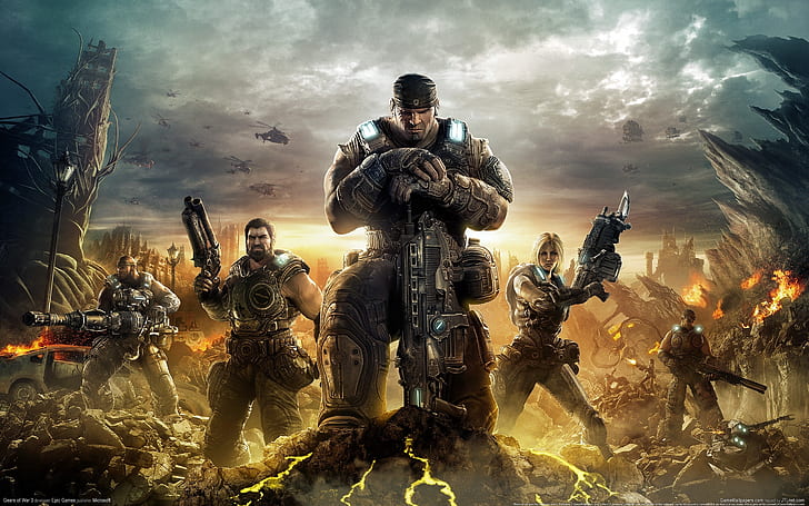 Gears of War 3, pc game poster, Gears, War, HD wallpaper