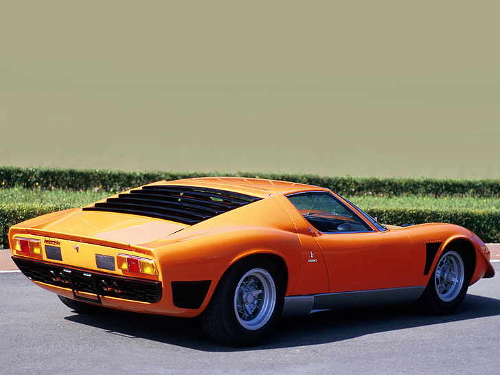 1971, klasik, lamborghini, miura, p400, supercar, svj, Wallpaper HD
