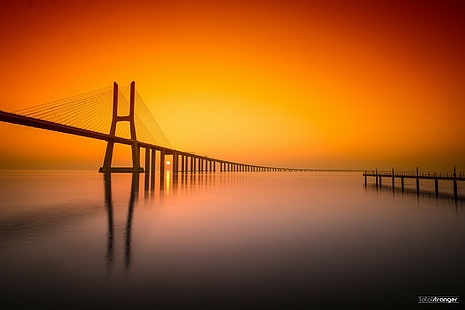 Portugal, Lissabon, Vascoda Gama-Brücke, HD-Hintergrundbild HD wallpaper