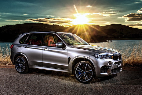 plateado BMW X5 SUV, BMW, AU-spec, 2015, F15, X5 M, Fondo de pantalla HD HD wallpaper