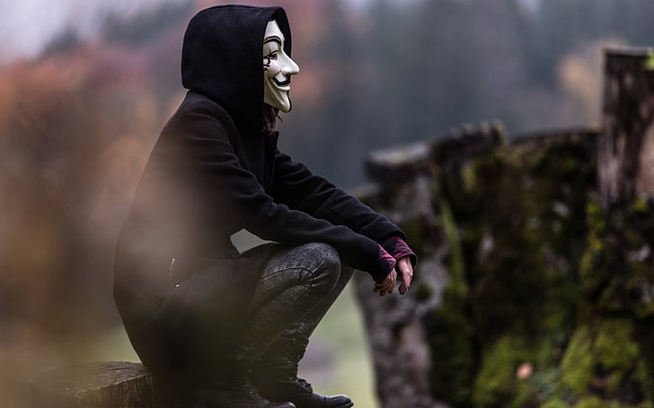 anonim, haker, komputer, Tapety HD