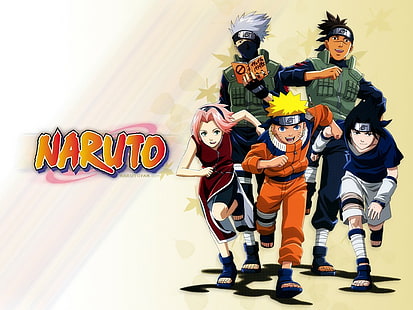 Naruto Shippuuden, Hatake Kakashi, Uchiha Sasuke, Uzumaki Naruto, Haruno Sakura, Umino Iruka, Sfondo HD HD wallpaper