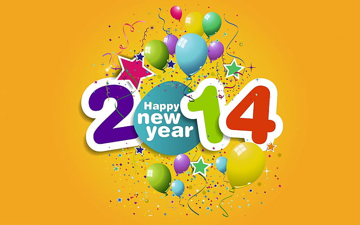 Happy New Year 2014 Wide, christmas, 2014, new yeah, new year 2014, wide, HD wallpaper