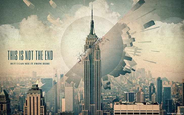 Menara New York, kutipan, motivasi, inspirasional, kota, bangunan, lanskap, Deus Ex: Human Revolution, New York City, karya seni, seni digital, apokaliptik, Wallpaper HD
