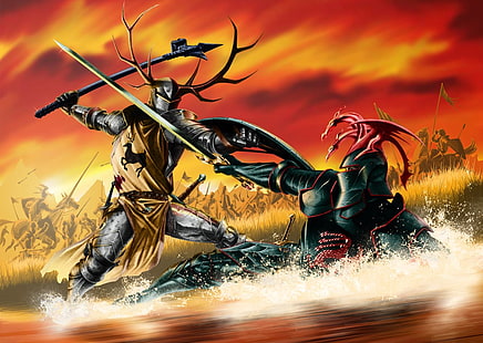 Fantasy، A Song Of Ice and Fire، Game Of Thrones، Rhaegar Targaryen، Robert Baratheon، خلفية HD HD wallpaper