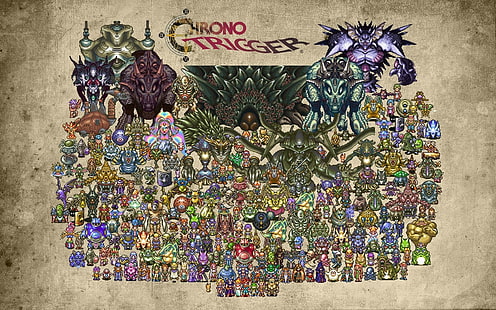 Illustration des personnages de Chrono Trigger, Jeu vidéo, Chrono Trigger, Fond d'écran HD HD wallpaper
