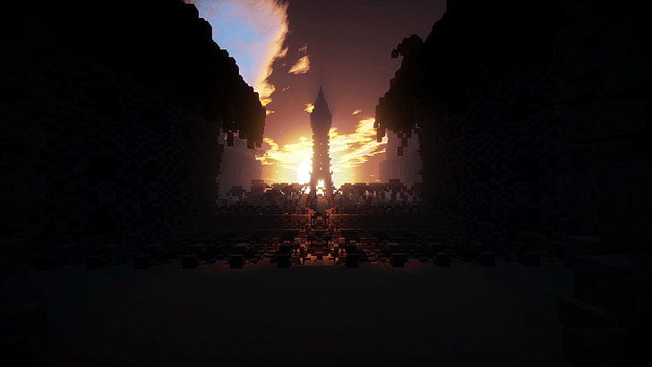 moschea di cemento, Minecraft, Sfondo HD