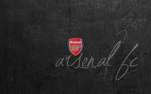 Logo Arsenal, fond, inscription, logo, emblème, Arsenal, club de football, les artilleurs, Fond d'écran HD HD wallpaper