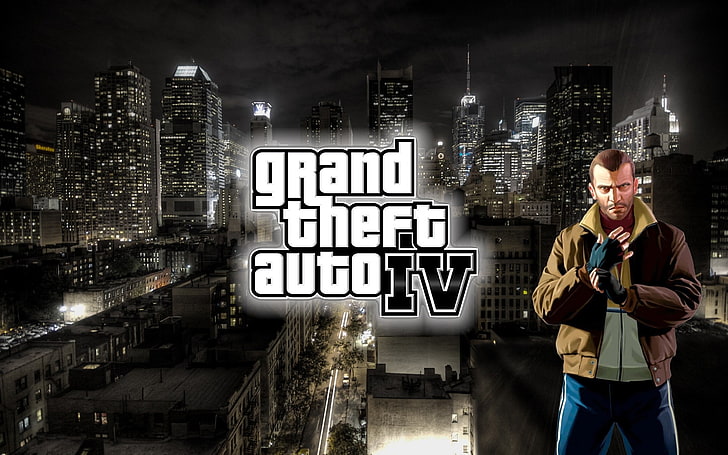 Grand Theft Auto IV hintergrundbild, gta, grand theft auto 4, stadt, name, niko bellic, HD-Hintergrundbild