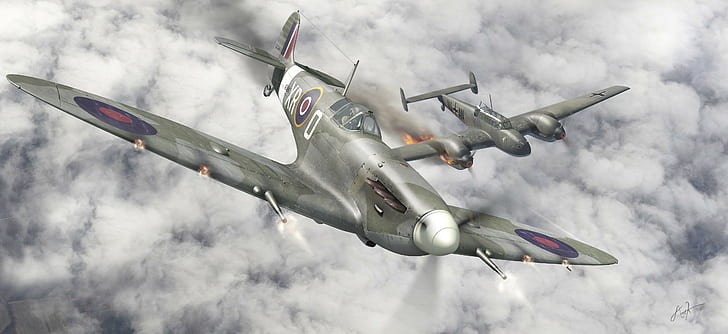 world war ii military aircraft military aircraft airplane spitfire supermarine spitfire royal airforce, HD wallpaper