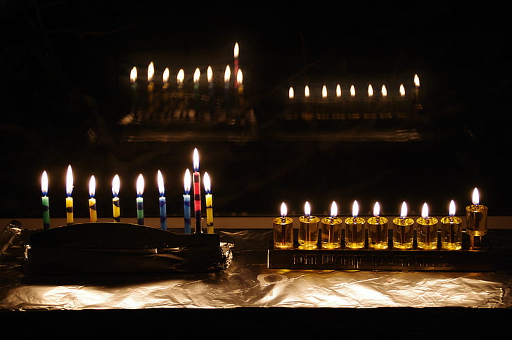 Kandelaber, Kerze, Chanukka, Fest, Chanukka, Chanukka, Feiertag, jüdisch, menorah, HD-Hintergrundbild