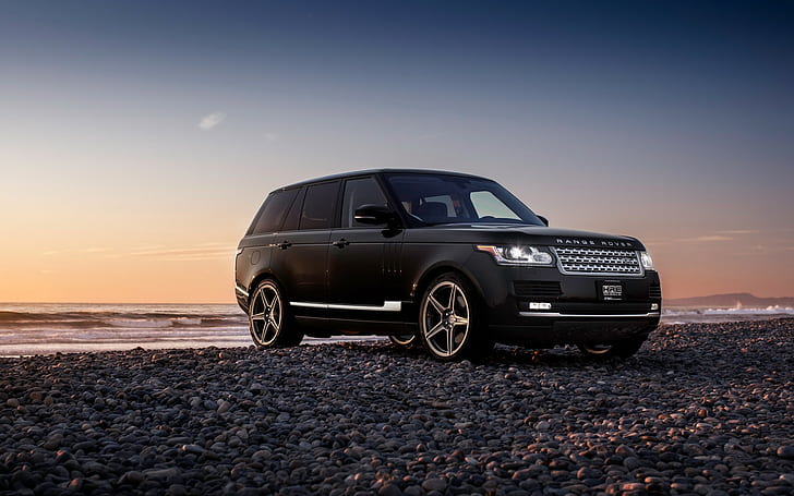 Range Rover SUV, Range Rover, mobil, SUV, Jeep, hitam, Wallpaper HD